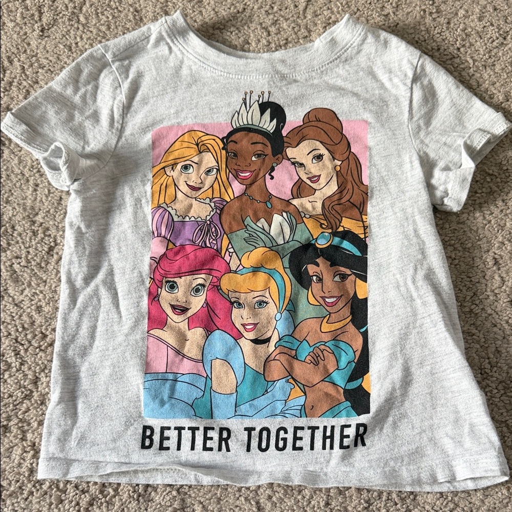 Disney Princesses Gray T-Shirt for Kids